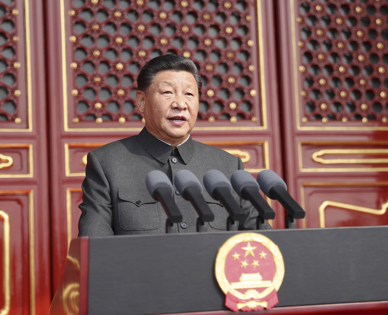10月1日上午，慶祝中華人民共和國成立70周年大會(huì)在北京天安門廣場隆重舉行。中共中央總書記、國家主席、中央軍委主席習(xí)近平發(fā)表重要講話。
